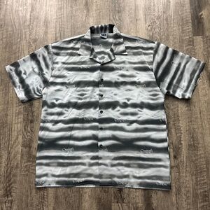 Vintage Y2K Southpole Patterned Spell Out Logo Button Shirt Hip Hop Rap